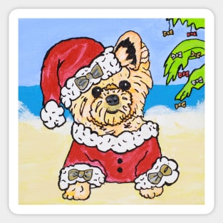 Stylin' Swifty Santa the Yorkie Sticker